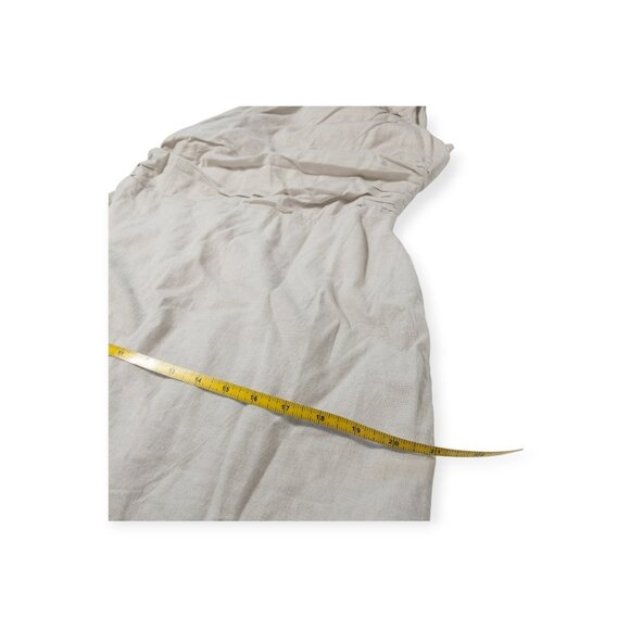 Abercrombie & Fitch Beige Linen Mini Dress SZ M One Shoulder Lined Cocktail Hour - Picture 9 of 12